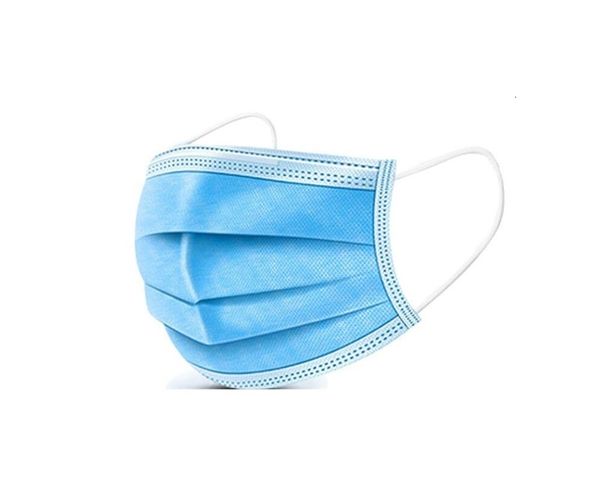 

blue hood mask 3 layer non woven facek for gift