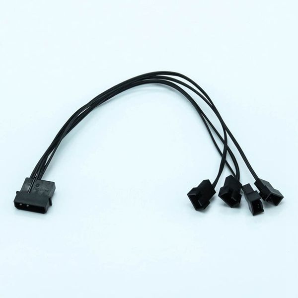 

Power Supply D Port 22AWG Wire Big 4 Pins to Small 3 Pins Fan Cable Connector Cable Wire for 4 Ways 12V Fans
