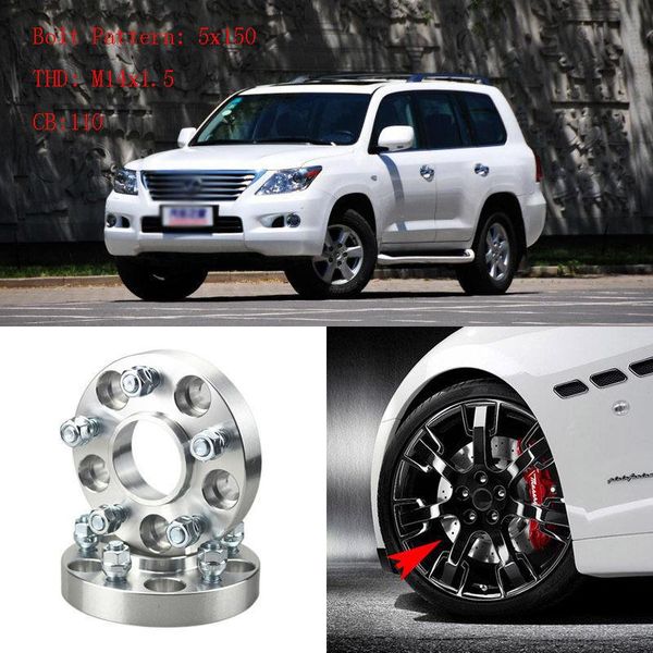 

4pcs 1.2" wheel spacers adapters 5 lug 5x5.9"/5x150-14x1.5 studs for lexus lx