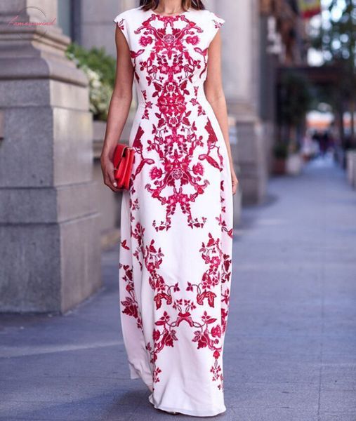 

women embroidery flower dress sleeveless beach long maxi dress floor length wedding evening party fomal slim waist print dress, Black;gray