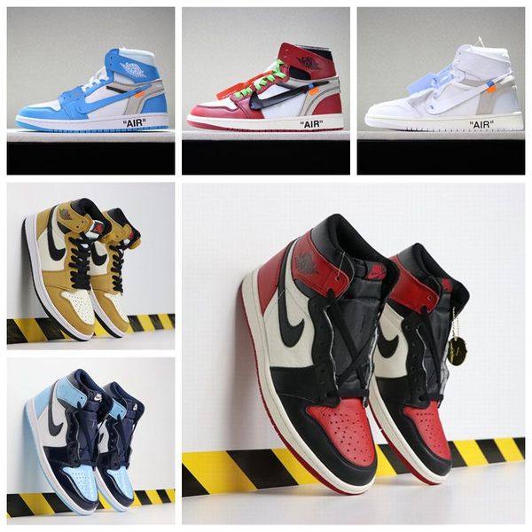 

Свободная перевозка груза новая Воздуха Иордания 1 Баскетбол обувь OG Mens Чикаго красный зеленый черный тапки обувь