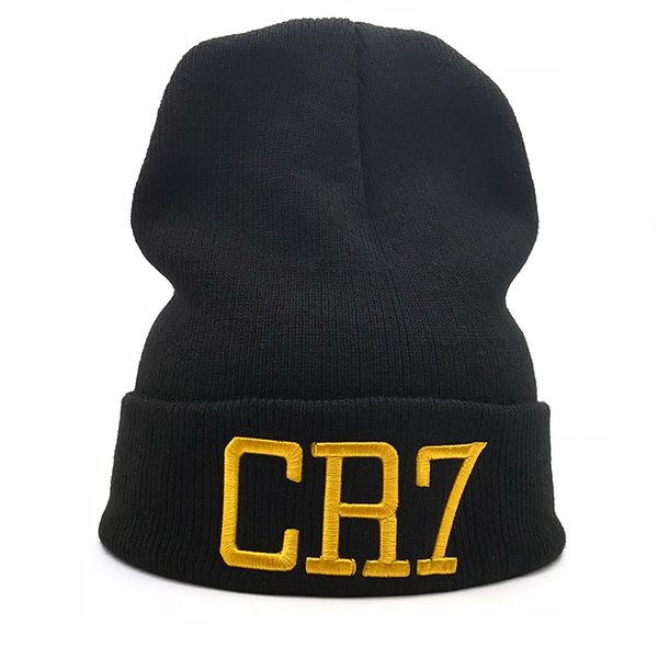 

2018 new solid color men women cr7 embroidered knit hat winter hats skullies & beanies cristiano ronaldo winter warm hat