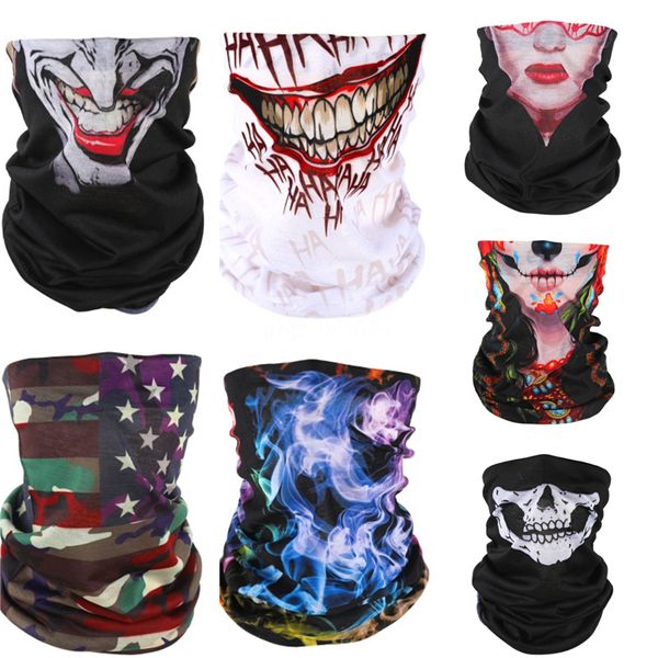

jmgtg bicycle multi functional bandana tubular seamless headband magic bandana tube ring skull scarf face skull sport mask819, Blue;black