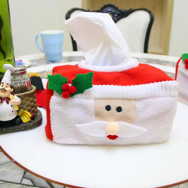

christmas tissue box case santa claus xmas paper towels napkin holder supplies