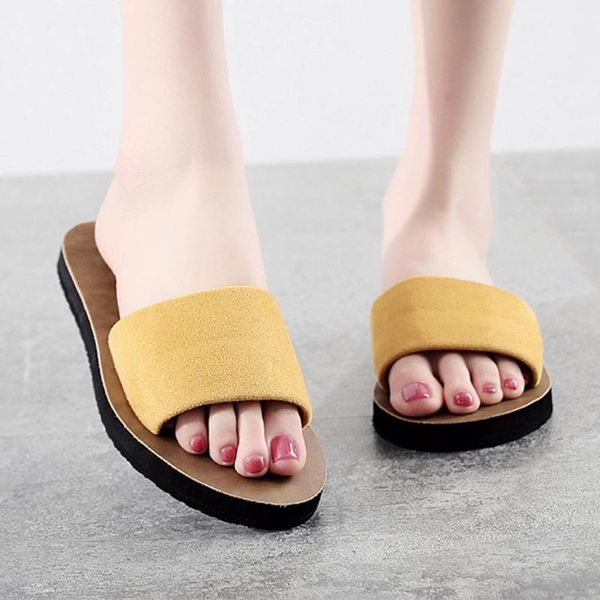 

2020 women slippers flat candy color summer female cool flip flops comfort outside beach mules ladies soft slides casual shoes, Black