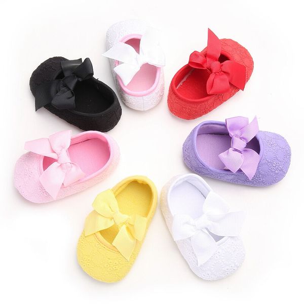 

newborn infant baby girl princess non-slip lace flower shoes baby shoes soft sneaker casual, Black