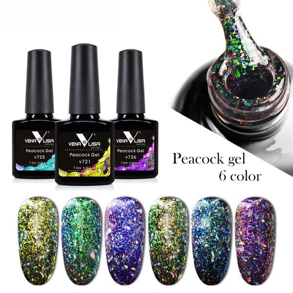 

nail art diy design venalisa supper shining starry platinum effect peacock nail paint enamel gel polish varnish lacquer