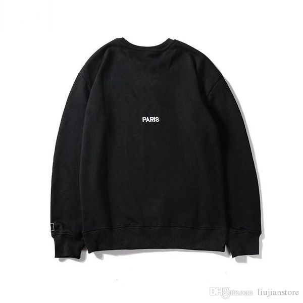 

mens конструктора letter printed фуфайки осени способа mens tops casual свободный пуловер парой одежды, Black