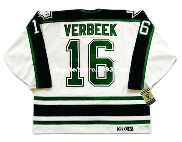 

wholesale mens pat verbeek dallas stars 1990's ccm vintage retro hockey jersey, Black;red