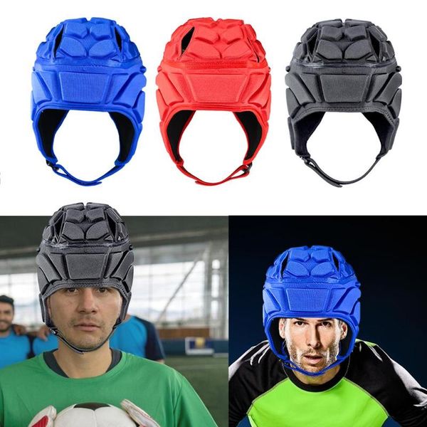

four sizes football rugby goalkeeper helmets breathable adjustable lace cycling head guard eva sponge sports headgear