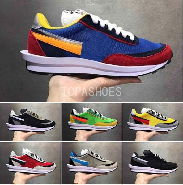 

sacai ldv waffle varsity blue green gusto black varsity athletic shoes for men women fashion designers racer daybreak sports shoe eur36-45, White;red