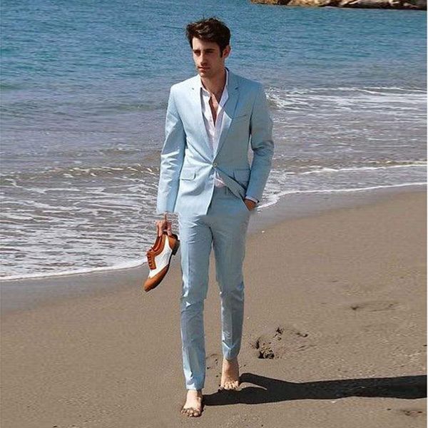 

fashion one button mens prom suits notched lapel groomsmen beach wedding tuxedos men's blazers 2 piece formal suit jacket+pants, White;black