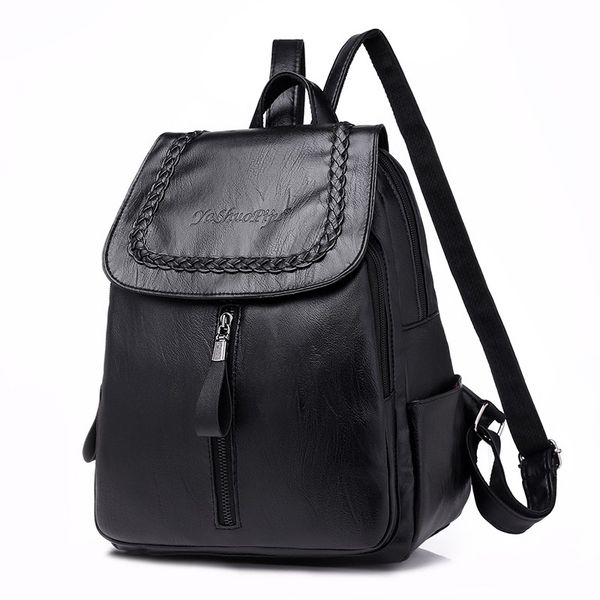 

fashion children schoolbags student bag women solid color zipper backpack school students travel shoulder backpacks 0226