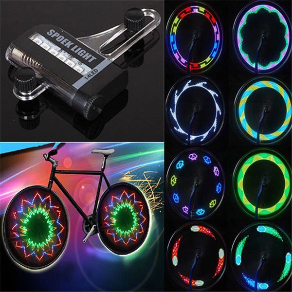 

14 led colorful cycling bicycle bike wheel signal tire spoke light for ciclismo 32 changes new luces led bicicleta bike light