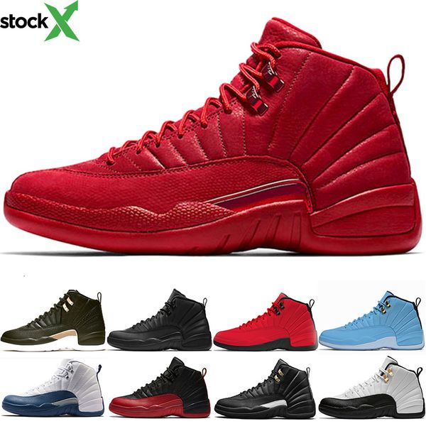 

2020 xii 12 мужская джордон баскетбол обувь new полночь черный мичиган gym red flu game unc 12s обуви спортивные кроссовки кроссовки размер, Blue;gray