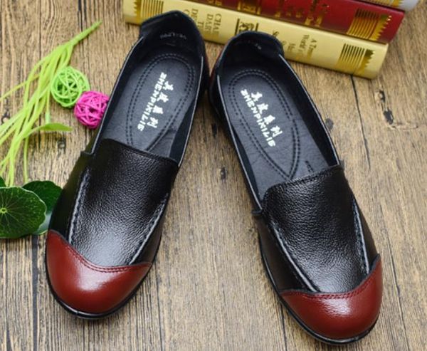

women's shoes in spring and autumn flat bottom round head @33, Black