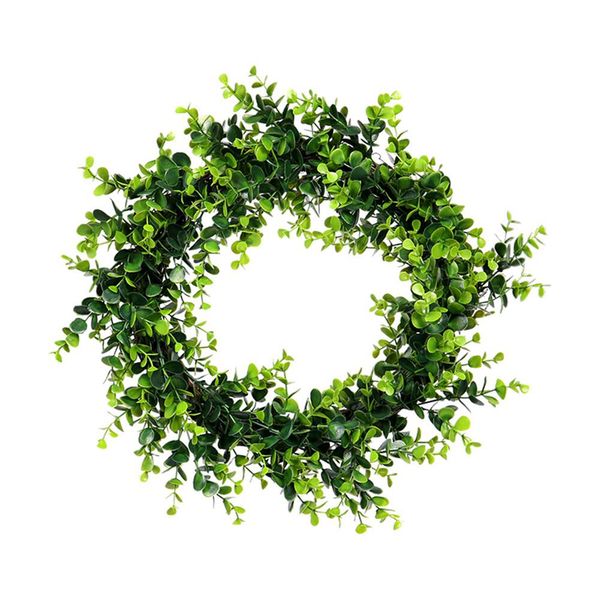 

green simulate eucalyptus leaves wreath door hanging pendant for garden office wedding