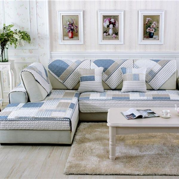 

modern sofa furniture couch seats mat cotton non-slip cover protective pad printed towel anti-slip slipcover household
