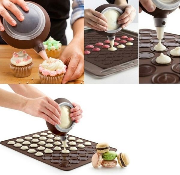 

silicone pad baking moulds for macarons round make cake mold device bakeware tools for kitchen dining bar special decorative device an2424