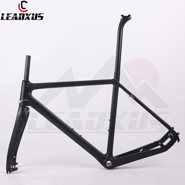 

leadxus t800 carbon fiber cyclocross bicycle frame carbon cycle cross racing bike frame fork seat post headset size 51/53/55cm