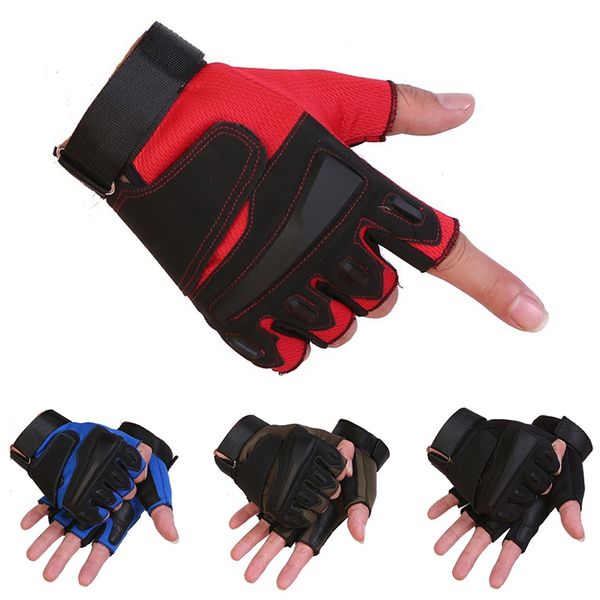 

men's fitness gloves half finger breathable non-slip weightlifting gloves tactical wrist, Black