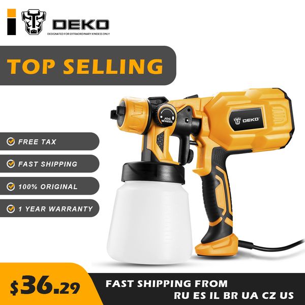 

deko dkcx01 500w spray gun paint sprayers airless paint sprayer shape control electric auto furniture steel coating airbrush
