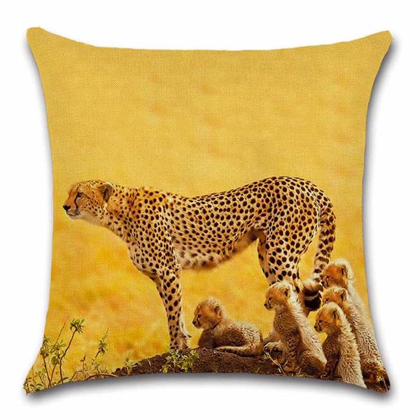 

african savannah animals cheetah cushion cover decor car chair seat sofa decorative home kids friend living room gift pillowcase