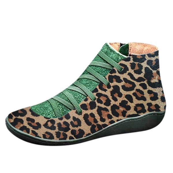 

women winter snow boots pu leather ankle spring flat shoes woman short brown botas with fur 2020 for women lace up botas mujer, Black