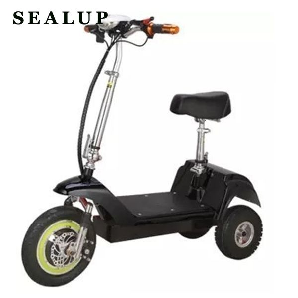 

electric bike outdoor mini folding electric bicycl three-wheel electric scooter aluminum alloy 350w 36v lightweight e bike, Silver;blue