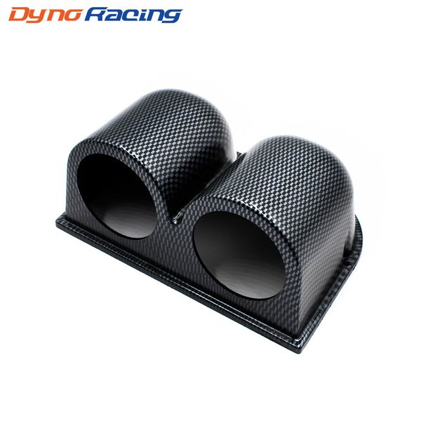 

52mm dual carbon gauge pod cup cap car gauge pod 52mm gauge dash pod mount holder plastic houder auto gague car meter
