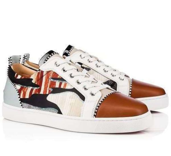 

2019 new hoe men 039 printed red bottom neaker junior orlato men 039 flat red ole flat hoe walking trainer low top