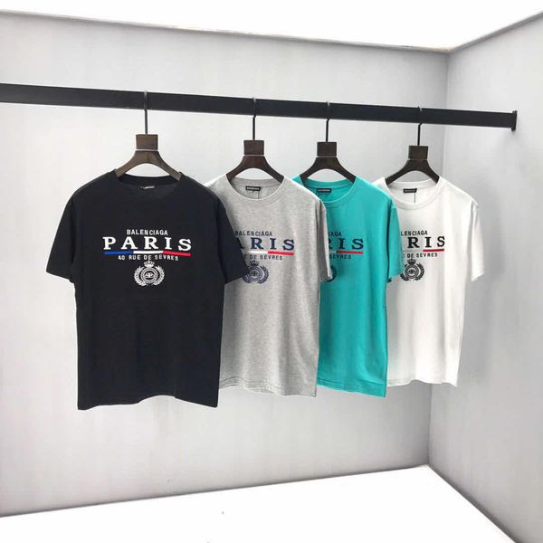 

2020ss spring and summer new high grade cotton printing short sleeve round neck panel t-shirt size -l-xl-xxl-xxxl shirt tees size s09, White;black