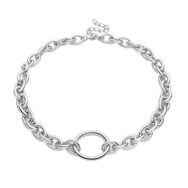 

готическая цепочка колье ожерелье круг рок заявление ожерелье для женщин гот ювелирные изделия старинные женские ювелирные изделия, Golden;silver