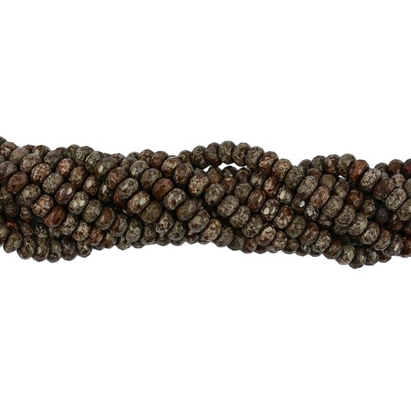 

5x8mm коричневый снежинки обсидиан граненый rondelle драгоценного камня бусины 15 дюймов