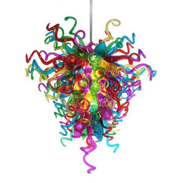 

Modern Colorful Crystal Chandelier Lights Lustre Hand Blown Glass Chandelier Romantic Modern Bedroom Living Room Chandelier Light