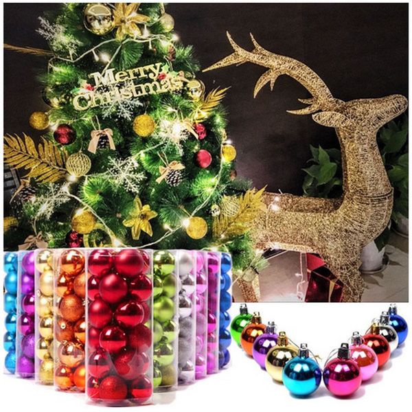 

24 pieces 40 m m christmas balls baubles xmas tree hang ornament wedding party decor