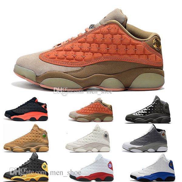 

13 13s cap and gown terracotta blush mens basketball shoes cat black infrared flints bred men sports sneakers designer eur36-47