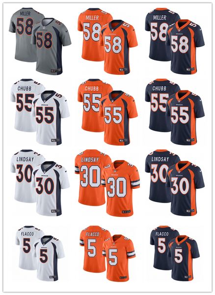 

Men 039 women 039 youth denver 5 joe flacco 30 phillip lind ay 58 von miller 55 bradley chubb orange navy white cu tom football jer ey