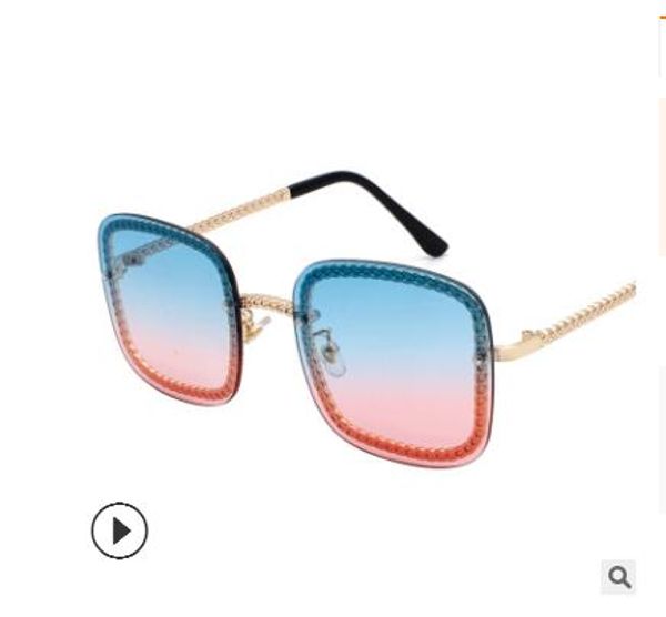 

2019 new women's sunglasses round face retro e beach pink sunglasses, White;black