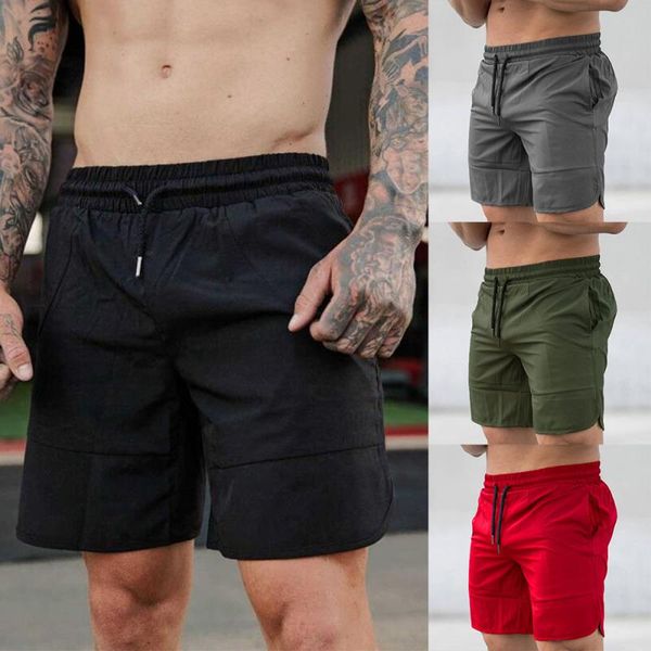 

summer running sports shorts men sports jogging fitness breathable shorts quick dry mens gym exercise gyms casual pants, White;black