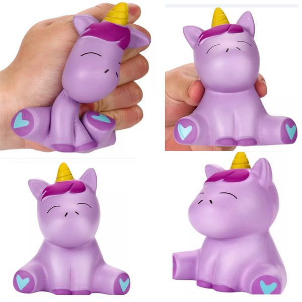 

kawaii pu purple unicorn squishy soft jumbo kids toy slow rising simulation bread decompression squeeze home decorative fa2277