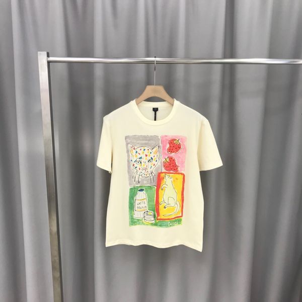 

2020ss spring and summer new high grade cotton printing short sleeve round neck panel t-shirt size: -l-xl-xxl-xxxl color: black white 14a3, White;black