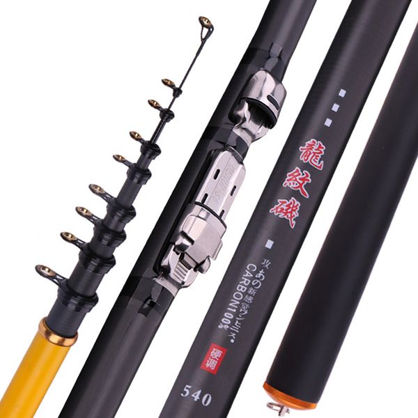 

3.6-6.3m carbon rock fihsing rod ultralight spinning rod boat stick travel pesca pole for seafishing