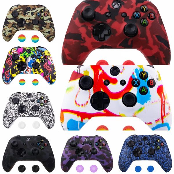 

riel8 camo камуфляж силиконовые мягкий чехол обложка кожи anti-потоотделения пылезащитный противоскользящие сцепление чехол для xbox one con