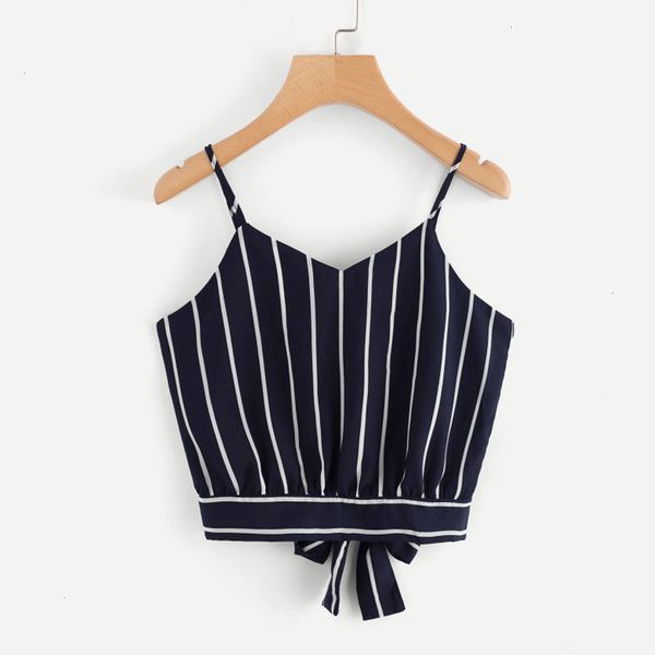 

designer blouses for women self womens tie back bekawaii short striped clothes crop cami blouse shirt blouse regular f80, White
