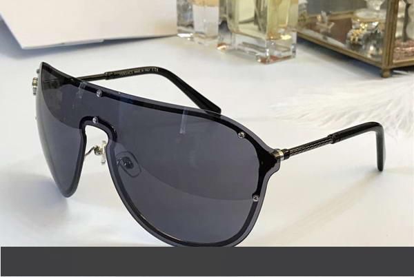 

designer oversize pilot sunglasses ve 2180 silver black gray lens fashion sunglasses brand new with box, White;black
