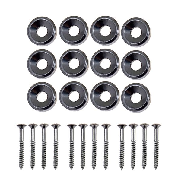 

3 sets guitar neck joint mounting ferrules bushings with screws dia 14mm