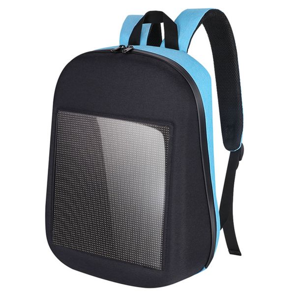 

fashion waterproof wifi version smart led screen dynamic backpack diy light city walking outdoor climb bags advertising backpa