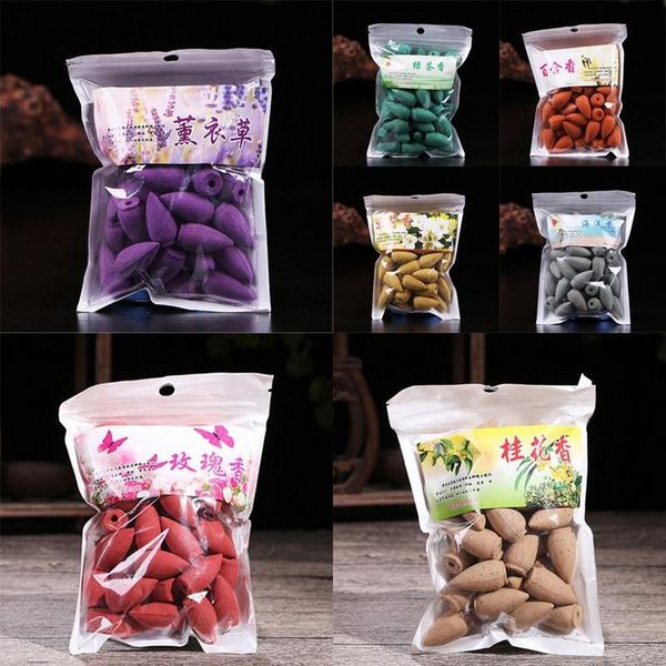 

40pcs natural smoke tower cones bullet backflow incense hollow cone lavender