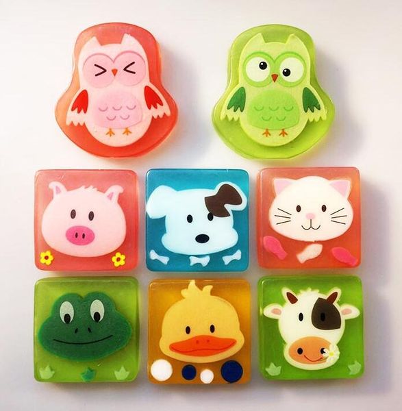 

2019 Hot Sell 100% natural children cartoon Oil Handmade Soap Portable Bath Children soap DHL free shipping